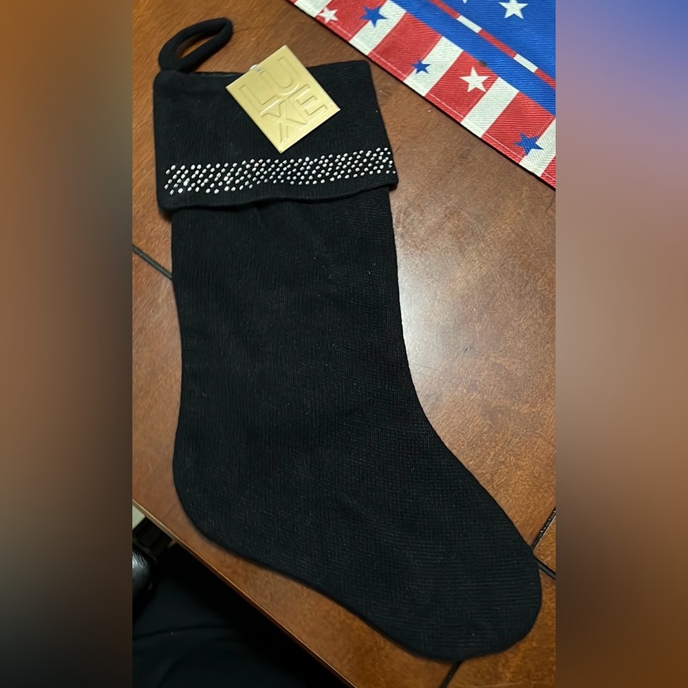 LUXE Holiday Stocking…made with crystals from Swarovski components.